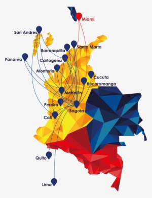 Viva Colombia Route Map - Viva Colombia Flight Map #3496589