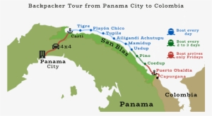 Map Of Panama To Colombia Tour - Puerto Obaldia Map #3496611