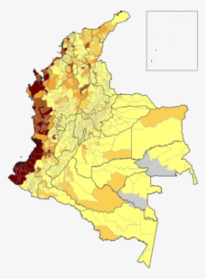 People With African Ancestry In Colombia Are Concentrated - Racial Map Of Brazil #3496670