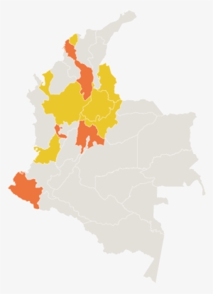 Proficiency By Region And City - Free Map Of Colombia #3496899