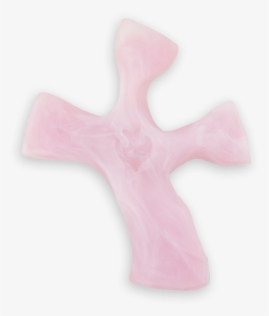 Rose Quartz Clinging Cross © - Quartz #3496971