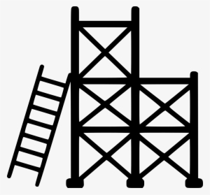 Ladder Scaffold Comments - Scaffolding Clipart Black And White #3496991
