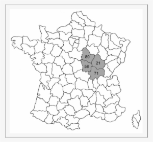 Map Of France With Limit Of All Departments - Line Art #3497494