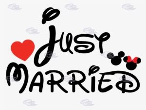 Disney Couple Silhouette - Just Married Disney Sweatshirts #3497592