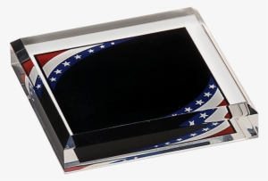Stars And Stripes Design Of Marbleized Acrylic Paperweight - Paperweight #3498911