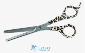 Tijera Estilista Microdentado Lepoardo Acero Inoxidable - Scissors #3499196