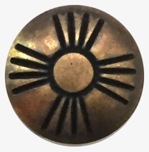 Small Antique Brass Zia Button 1/2" - Circle #3499556