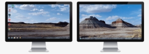 Dual Monitor Desktop Background Management With Actual - Painted Desert #352389