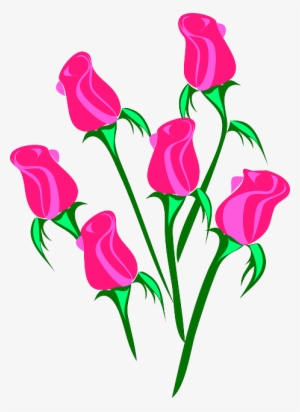 Blue, Flower, Flowers, Cartoon, Purple, Pink, Rose - Roses Clip Art #353319