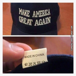 "make America Great Again" Hat Made In China - Label #353706