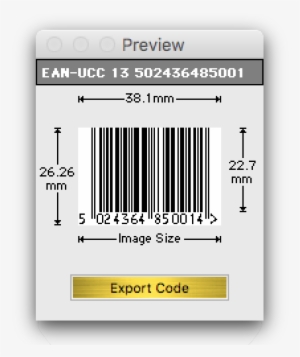 Peninsula Barcode Windows - Barcode Size #354708