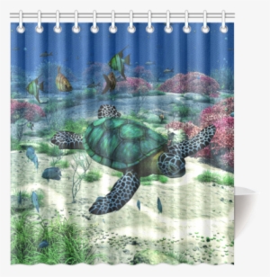 Design Fine Sea Turtle Shower Curtain Sea Turtle Shower #356114