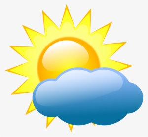Summer Clipart Weather - Weather Symbols Partly Cloudy #357655