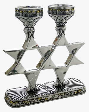 Star Of David Candlesticks - Judaica Star Of David Jerusalem Candlesticks #358046