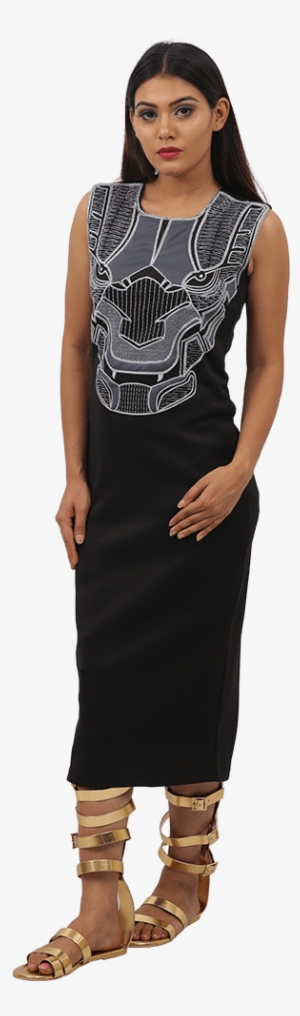 Bahubali 2 Black Appliqued Sheath Dress - Formal Wear #358597