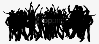 Audience Vector Happy Crowd - Party People Silhouette Png #359011