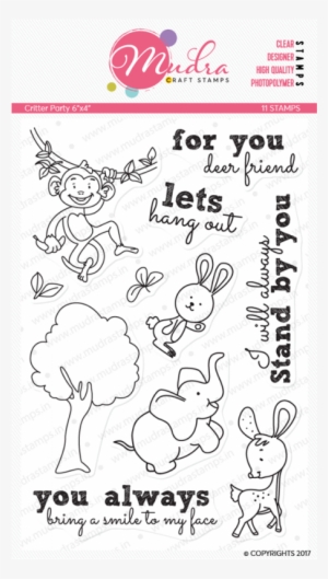 Image Result For Mudra Critter Party Stamps - Mudra Stamps - Let's Party - 6"x4" #359191