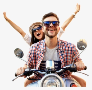 Couple On Moped - Traveller Person Png #359679