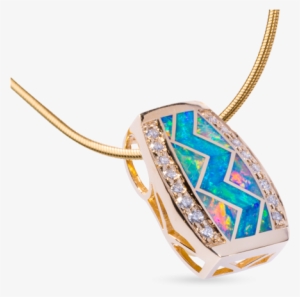 Opal Medium River Of Love Pendant - Gemstone #3501577