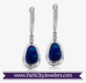 Australian Opal Leverback Earrings - Diamond Snowflake Pendant #3501694