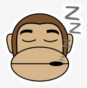 Monkey Sleepy Sticker - Ape Emoji #3501747