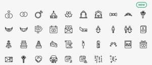 Icon Wedding - Wedding Line Icons Free #3503200