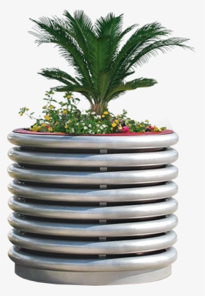Circular Shaped Flowerpiece Made Of Iron For Urban - Flowerpot #3505655