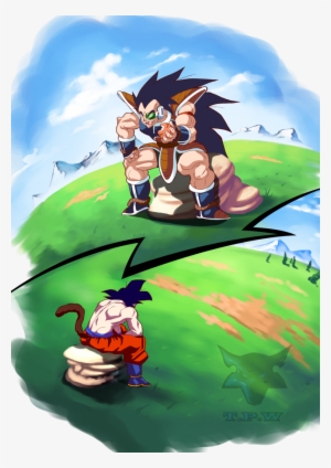 Raditz/goku By Phantomstudio-tommy On Deviantart - Dragon Ball Z Goku And Raditz #3506213