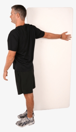 Shift Your Weight Onto Your Front Leg, Leaning Forward, - Pec Stretch #3507597