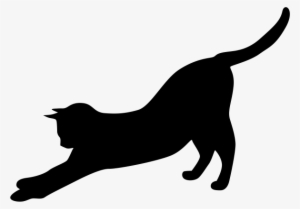 Cat Memorial - Cat Stretch Silhouette Png #3508007