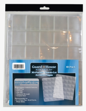 Guardhouse Shield - Guardhouse 20 Pocket Polypropylene Archival Thumb Cut #3508129