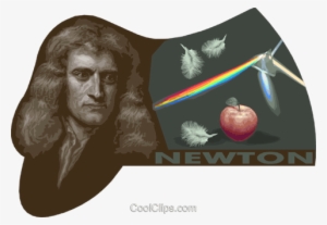 Sir Isaac Newton Royalty Free Vector Clip Art Illustration - Presence Of The Creator #3508150