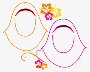 Faceless Hijab Hibiscus Clip Art - Island Baby - Pink Baby Blanket #3509488