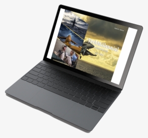 Laptop Screen - Military Fighter Jet Taking Off From Aircraft Carrier #3511631
