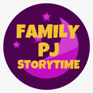 Dark Purple Circle With The Words "family Pj Storytime" - Circle #3511869