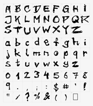 Font Characters - Calligraphy #3514165