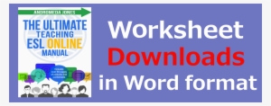 The Ultimate Esl Online Worksheets In Word Format - Ultimate Esl Teaching Manual #3514596