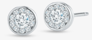 Classic Diamondstud Earrings With Diamonds - Earring #3515833
