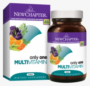 Only One Multivitamin Bottle And Packaging - New Chapter - Only One Whole-food Multivitamin #3516420
