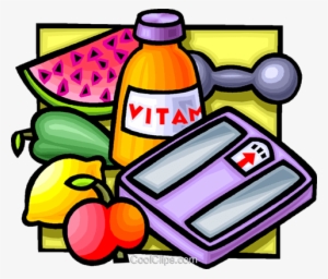 Health Foods And Vitamins Royalty Free Vector Clip - Health Class Clip Art #3516553