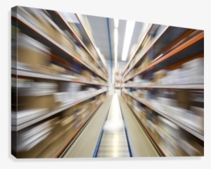 Motion Blur Of A Warehouse Conveyor Belt Canvas Print - Warehouse Blur #3520641