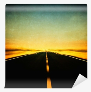 Grunge Image Of Highway And Blue Sky In Motion Blur - Road #3521209