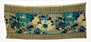 Yellow Green Screen Printed Viscose Shawl #3522351