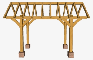R7 Oak Litchgate Type Pergola - Garden Structure #3523695