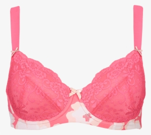 Enhanced Support Floral Print Coral Bikini Brief Set - Esotiq Claudia 34754 93x #3524947