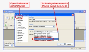 Tell Audacity To Start Monitoring The Line In, And - Audacity Line #3525023