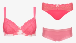 Support Floral Print Coral 3 Piece Set Setr04 2091coral - Bra #3525056