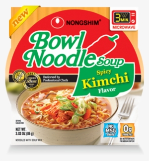 Nongshim Kimchi Flavor Noodle Bowl - Nong Shim Noodle Bowl Soup, Spicy Kimchi - 3.03 Oz #3525522