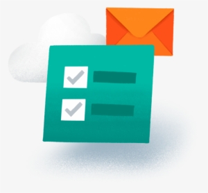 A Checklist, Cloud, And Envelope Icons - Chart #3525920