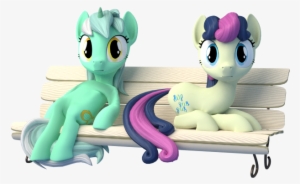 3d, 3d Model, Artist - Mlp Sitting On Bench #3526594